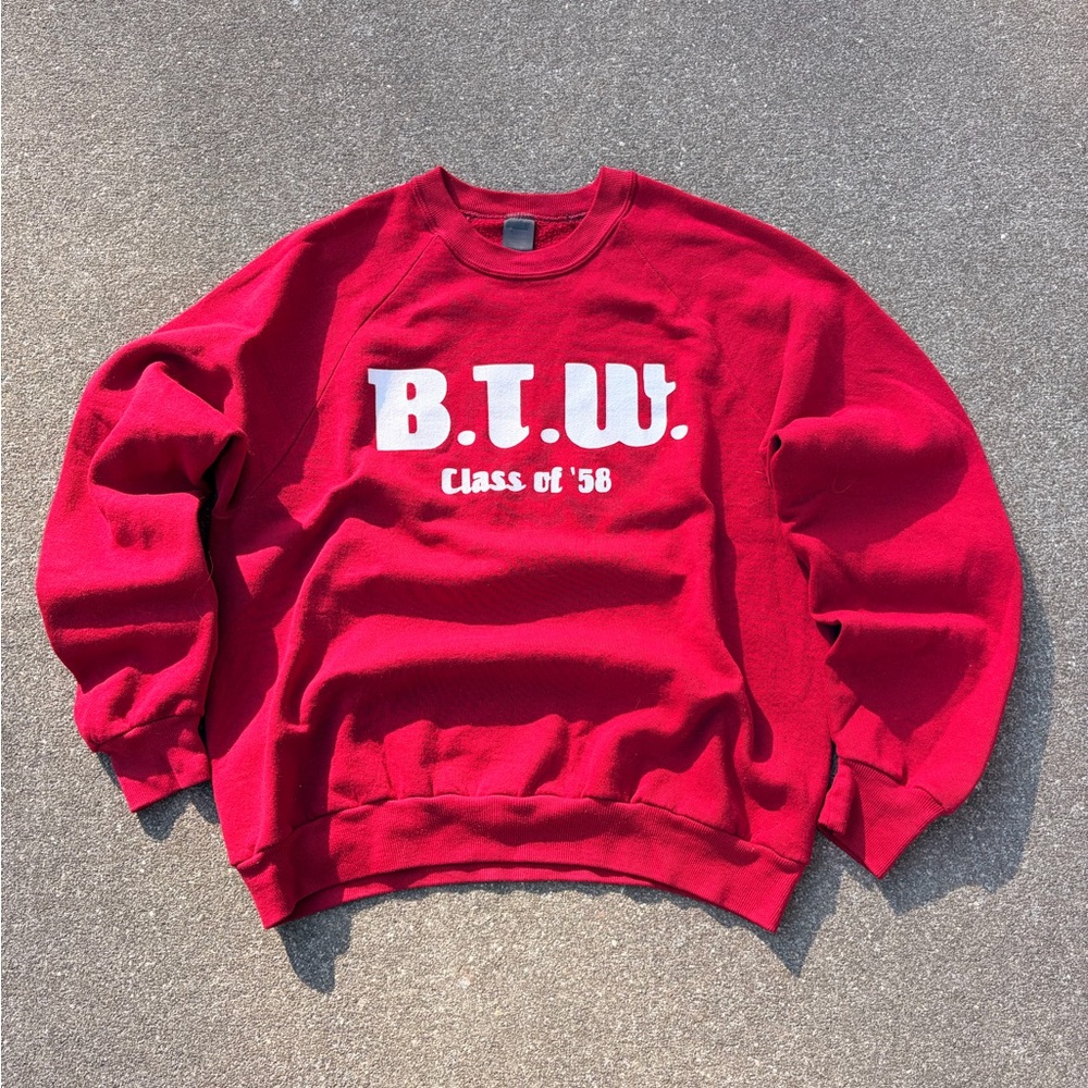 Vintage Class Of 1958 B.T.W Crewneck Sz L 21x23